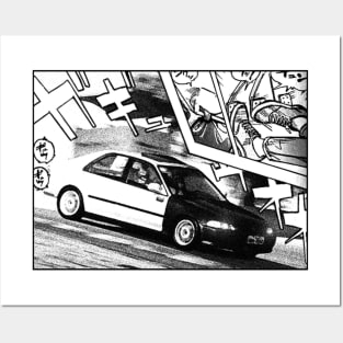 JDM Civic in Laguna Seca T-Shirt Manga Edition Posters and Art